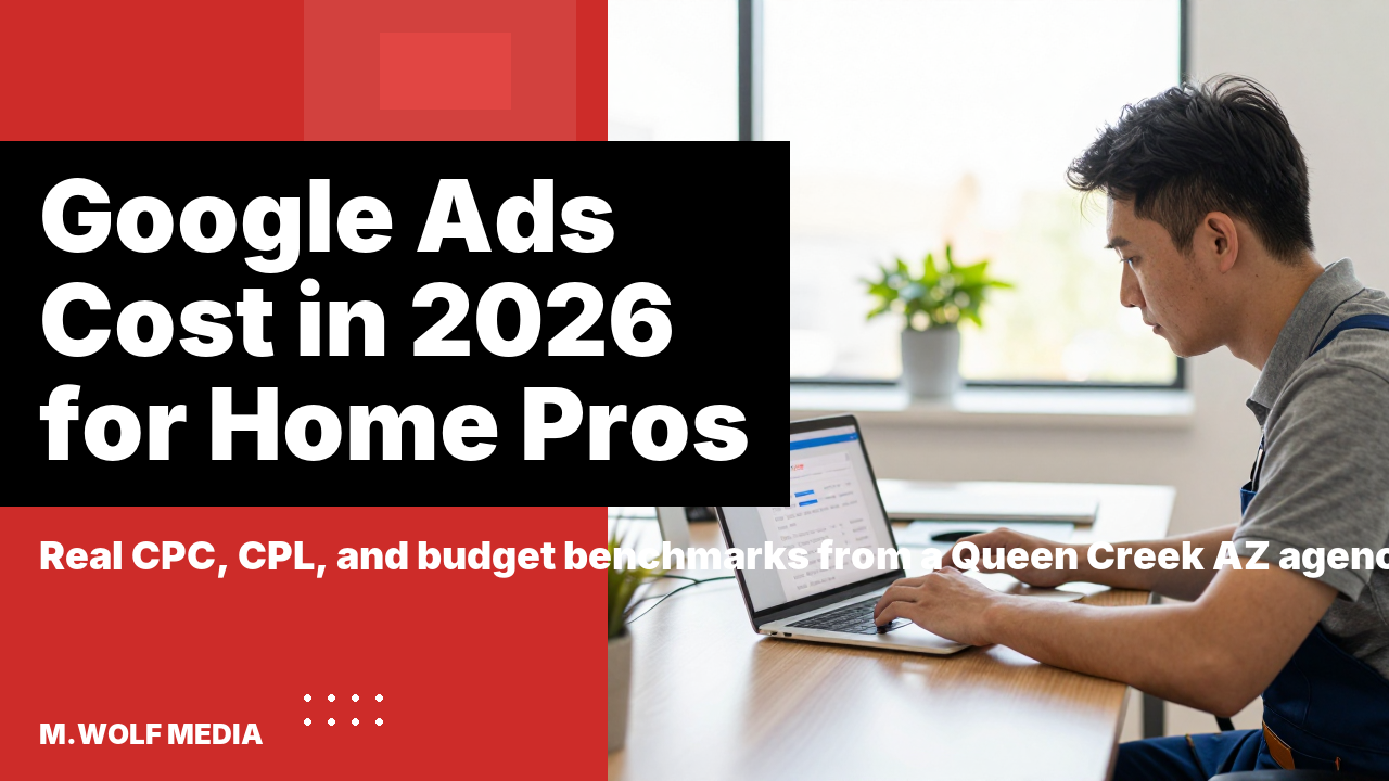 Google Ads cost for home service businesses — 2026 AZ CPC and CPL benchmarks from M.Wolf Media