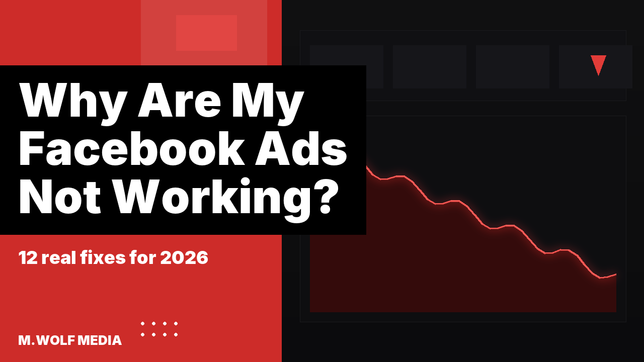 Why are my Facebook ads not working — 12 real fixes diagnosed by an AZ agency